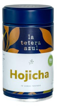 La Tetera Azul - Té Hojicha Ecológico. Té Verde Japonés Tostado en Polvo Bajo en Cafeína - Bote 50g | Bajo en Cafeína, Bote 50g