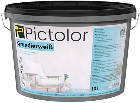 Malerversand Pictolor Grundierweiß 10 Liter