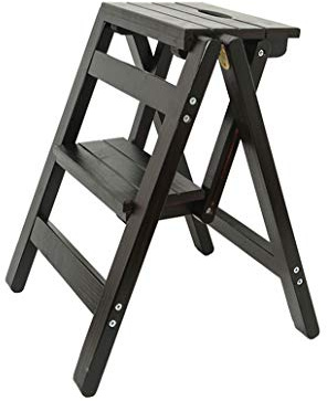 LHNLY-Stepladder Marchepied Escabeau Pliant 2 marches en Bois léger et Pliable pour Enfant Adulte pour bibliothèque Loft Cuisine Décoration de la Maison - Capacité 150kg