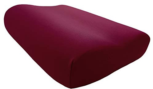 Edda Lux Federa adatta al Tempur Original cuscino S, M, L e XL, 50 x 31 cm, in morbido jersey di 100% cotone per guanciali da collo, Borgogna