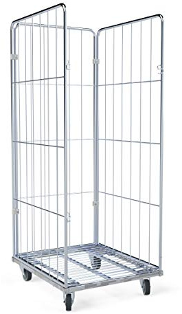 Wäschewagen 720x810x1800 mm 3-seitig mit Stahlboden