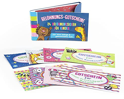 TRENDHAUS 953193 Belohnungskarten, 24 Fleißkärtchen für besondere Leistung, Belohnungssystem für Kinder, Ideen für gemeinsame Familienzeit, Individualisierbar