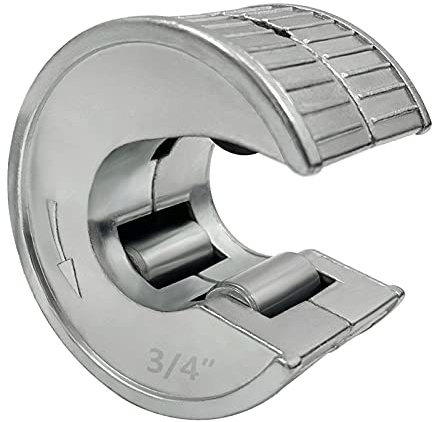 Rohrschneider, Kupferrohr Ratschen-Rohrabschneider, Hochleistungs-Kupferrohr-Rohrschneider mit Ersatzschneidklinge selbsthemmend (3/4 Zoll)