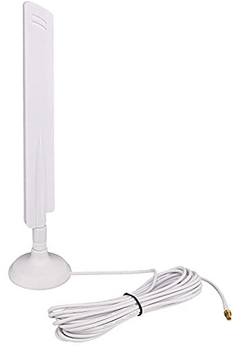 YILIANDUO WiFi Antenne 5dBi 3300-4900MHz 5G Antenne Rundstrahlantenne mit Magnetfuß TS9 Stecker RG174 5M Kabel für PCIE Netzwerkkarte Router Externe Antenne Drahtloser Netzwerkempfang
