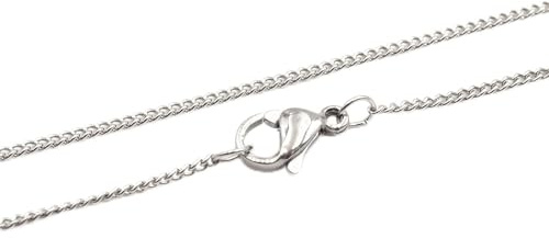 Catena finita con maglie intrecciate in acciaio inox 304, 45 cm, 1 pezzo di Vintageparts per gioielli fai da te