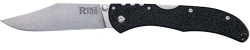 Cold Steel Range Boss Black Griff / 9 1/4 Overall | Edelstahl 4034SS mit Stonewash-Finish, Klingenlänge: ca. 10,2 cm