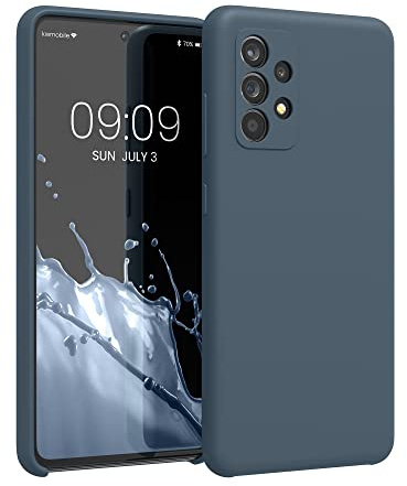 kwmobile Handyhülle für Samsung Galaxy A52 / A52 5G / A52s 5G Hülle - Case Silikon - Kabelloses Laden - Schutzhülle Cover in Dunkler Schiefer