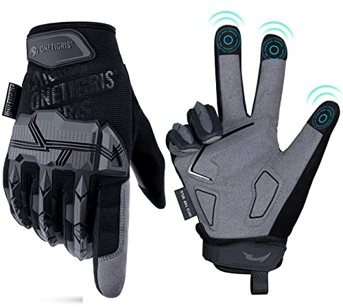 OneTigris Guanti tattici militari touch screen guanti da moto all'aperto guanti da motocross, guanti da arrampicata per softair, paintball, trekking, caccia, ciclismo