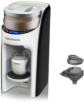 Baby Brezza - Formula Pro Advanced - automatischer Flaschenzubereiter - dosiert und mischt heißes Wasser und Milchpulver auf Knopfdruck, Weiß/Schwarz Set