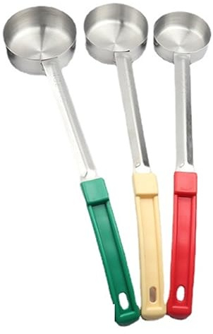 yilin Stainless Steel Portion Control Solid Serving Spoon 3-Piece Combo Set 2Oz, 3Oz, 4Oz Sauce Spoon