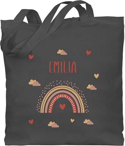 Geschenk mit Namen personalisiert by Shirtracer - Baumwolltasche - Rainbow Regenbogen Farbenbogen