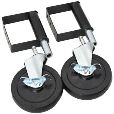 SUDEG 2 Stück Federbelastete Torrollen, 160 kg Belastbarkeit Gefederte Laufrolle Gummi Torlaufrolle 125 mm 360° Rad Federrad mit Universal-Montageplatte