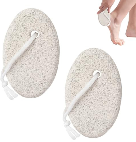 Natur Bimsstein Fußpflege Set - 2 Stücke Hornhautentferner Grob, Pumice Stone für Die Fußpflege Oder Die Hand