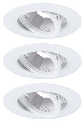 Paulmann 92109 Spots encastrés kit de 3 orientable rond 90 mm 30° GU10 max. 3x10W 230 V Blanc Luminaire encastré - luminaire sans ampoule