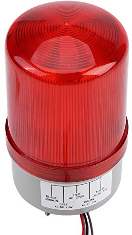 Sehr Helle, Rote LED-Notfall-Warnbeleuchtungslampe, Rotierende Rundumleuchte, AC 220 V, aus Hochwertigem Material und LED-Glühbirne Gefertigt, Ist Diese Rundumleuchte Robust, für