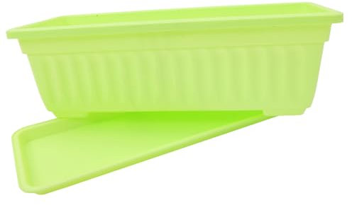 Milisten 2juegos Maceta para Plantar Rectangular para Alféizar de Ventana Macetas para Flores y Verduras con Bandeja Accesorio para Vivero para Jardín