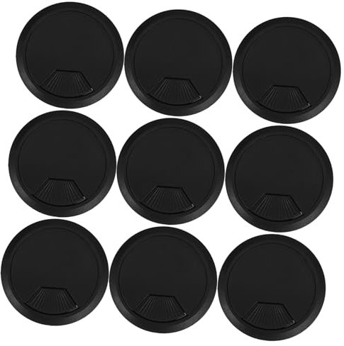 TOKIDNY 9pcs Desk Hole Plug Cord Grommet Desk Plug Hole Cover for Pc Plastic Grommet Cord Organizer for Home Office Table Cable Cover