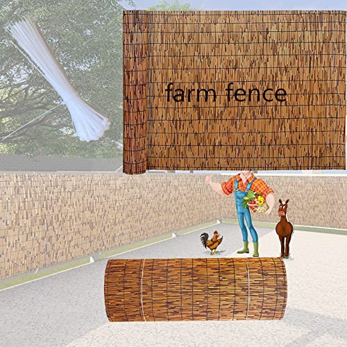 Panneaux de clôture en bambou pour balcon et jardin - Clôtures décoratives très denses pour l'intimité - Assemblage facile - 90 x 600 cm