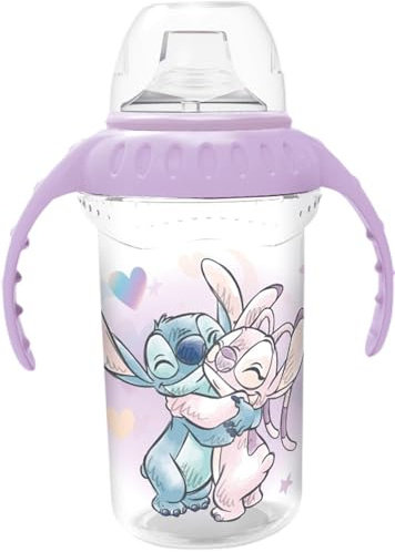 Tataway Vaso de viaje Stitch de 330 ml, tapa antigoteo, para bebidas frías o calientes, portátil y compacto.
