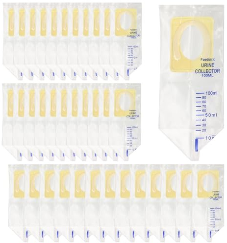 GOEDCH 36 sacchetti per urina per neonati: sacchetti per urina da 100 ml, sacchetti per urina per bambini, sacchetti per urina per bambini, sacchetti per urina sterili per bambini, sacchetti per urina