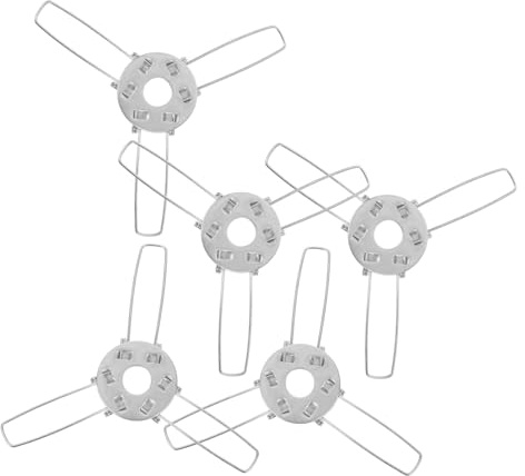 FUNOMOCYA 5 Clips de Resorte Ajustables Excelente Elasticidad y Soporte Seguro de Hierro Galvanizado Accesorios DIY para Lámparas Empotrables para Pantallas de Luz