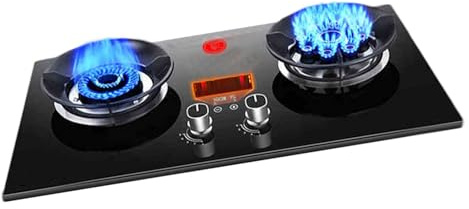 Cocina A Gas, Estufa De Sobremesa 5,2 KW Con Temporizador, Cocina Doble Uso Empotrada/de, For Restaurantes Familiares Y Puestos Comida(NG)