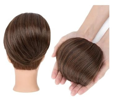 Förlängning av hästsvans, 25,4 cm, kort hästsvans med dragsko och kam, rörig plit, hårdel, syntetiska hårförlängningar för kvinnor ponytail förlängning (2H30)