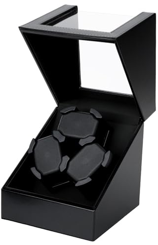 Mcbazel Remontoir Automatique pour Montres - Boîte en Cuir, Moteur Silencieux, 2 Modes de Rotation, Boîte de Présentation pour Collection de Montres