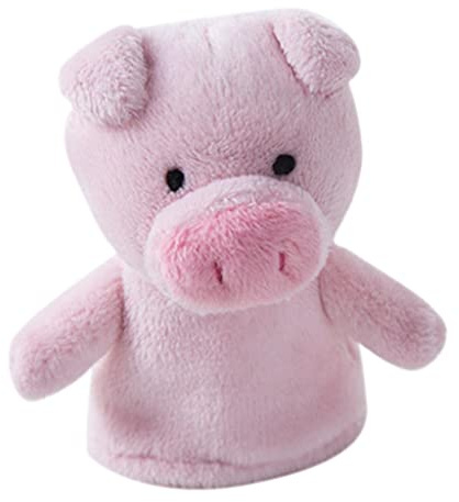 CRDARAAV Cartoon-Tier-Fingerpuppen-Set, Baby, pädagogisches Finger-Spielzeug, Kindergeschenk, rosa Schwein