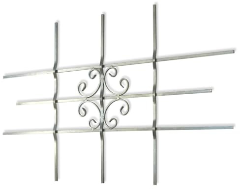 Generico Grate di Sicurezza per Finestre 69 x 114 cm,Articoli di ferramenta,Materiali da Costruzione,Finestre,Argento,8.9 kg,141205