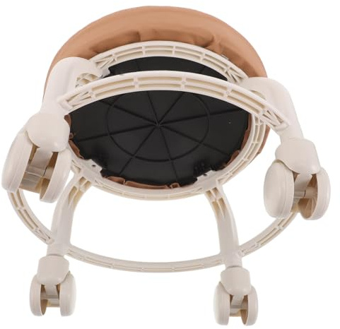 JOINPAYA Tabouret Roulant Robuste à roulettes Assise Ronde pour Salon de Beauté et Bureau à Domicile