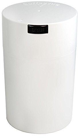 Coffeevac 1LB – Patented Airtight Container with Degassing Valve | Multi-use Vacuum Container Works as Smell Proof Containers for Ground Coffee and Coffee Bean Containers. White