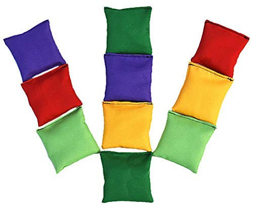 Faviye Jonglierbälle Bean Bags 10 Stücke Nylon Sitzsäcke Spiele für Kinder im Freien