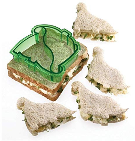 U/K Premium Quality u0026 reg; Dinosaur Shape Kids Lunch Sandwich Toast Cutter Cookies Cake Bread Biscuit Food Cutter Mold, Colour: Random