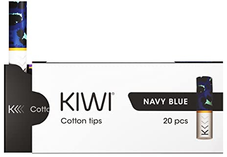 KIWI Ricambi, Tips Ufficiali in Cotone per Sigaretta Elettronica KIWI, Pacchetto da 20, No E-Liquind, No nicotina (Navy Blue)