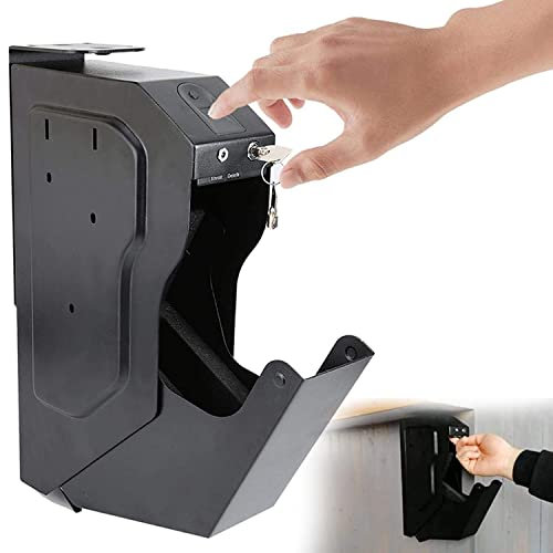 YNITJH Weapon Biometric Fingerprint Lock Safe Box,Secret Gun Safe Hidden Safe,Quick Access Fingerprint Safe for Home,Gun Safe for Pistol