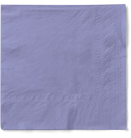 MANK Serviette in LILA aus 3-lagigem Tissue, 40x40 cm, 1/4 Falz, 100 Stück, elegante Papierservietten für Baby-Partys, Hochzeiten & Sommerfeste