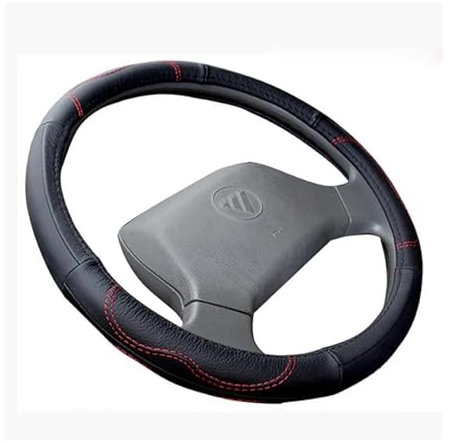 Lenkradschoner Auto-Lenkradbezug, Leder-Lenkradbezüge Für Auto, Bus, LKW, 36, 38, 40, 42, 45, 47, 50 cm Durchmesser Lenkradbezug (Color : 50cm)