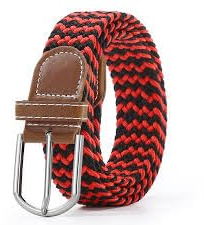NTEK Men and Women Belt, Elastic Braided Belt, Vintage Casual Woven Belts, Multicolor Woven Stretch Belts, Braided Stretch Fabric Belt for Men Women