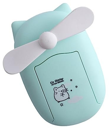 CHILDWEET 1pièce Mini Ventilateur Portatif Rechargeable Avec Fonction De Brumisation Ventilateur Usb Silencieux Pour Voyage Activités Extérieures Et Événements Sportifs Vert
