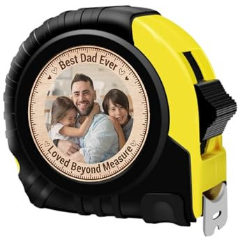 Personalisiertes Maßband für Papa mit Foto – Bester Papa aller Zeiten, über alle Maßen Geliebt – Vatertagsgeschenk für Papa, Custom Maßbänder Geschenk Vatertag für Papa Geburtstagsgeschenk für Männer