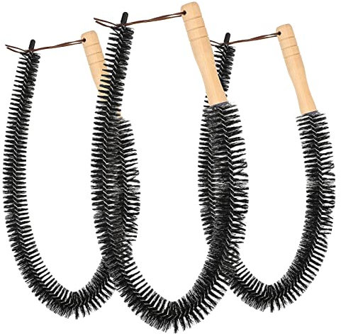 Healvian 3pcs Long Handle Cleaning Brush for Radiator Vent Dryer Lint Dust Remover Bristle Brush Home Cleaning