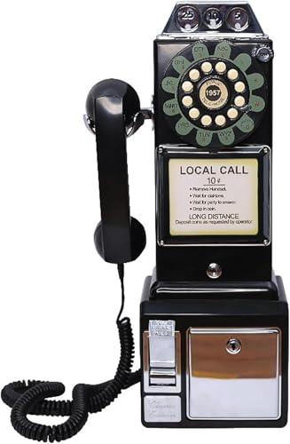 NOALED Audio Guest Book Vintage Audio Guest Book Wedding Telephone Retro 1960's Style Vintage Audio Guest Book Custom Audio Messages With Audio Guest Book For Wedding,Black