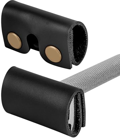 Linkidea Rasierhobelkopf-Etui aus veganem Leder, Reiseetui mit Doppelschneide, Rasierzubehör mit Schmetterlings-Rasierapparat, kompatibel mit Merkur 34C Hd, 34C, 23C, Henson AL13 (Schwarz)