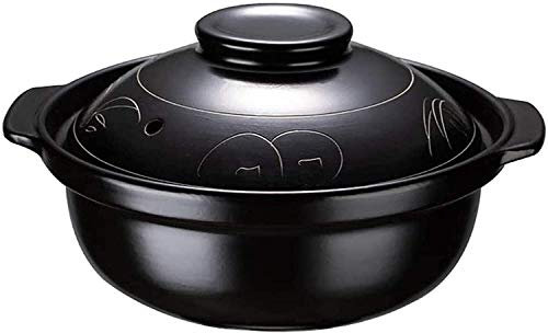 Cacerola universal con tapa Cacerola de cerámica Cuenco de piedra de cerámica coreana con tapa, olla arrocera de barro, olla para guisos deliciosos, olla para fideos, olla para sopa antiadherente, ol