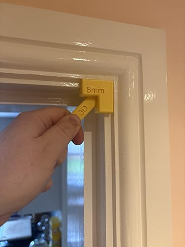 Architrave Measuring & Mounting Tool - 7mm Setback - Yellow - Precise, Quick, and Easy for DIY & Professional Use