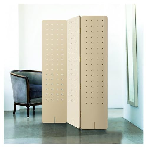 Genérico Estante de Almacenamiento de Pared de Tablero Perforado, Separador de ambientes de Tablero Perforado, biombo Plegable de Tablero Perforado, mampara de privacidad de 2 o 3 Paneles, Expositor