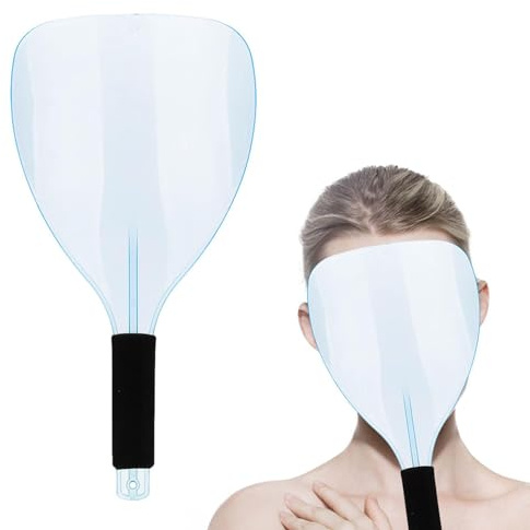 Friseur Bangs Baffle, 33 cm Gesichtsschutz, Gesichtsschutz, professionelles Gesichtsvisier, Haarwerkzeug, Gesichtsvisier, Salon-Gesichtsabdeckung, transparente Brille, Haarspray, Augenschutz