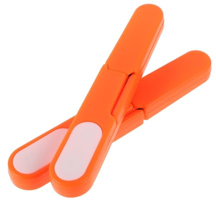 GANAZONO Tijeras de Pesca y Costura Pequeñas de Precisión Naranjas 2 Unidades Portátiles para Corte Fino de Línea Manualidades Bricolaje Uso Profesional Diaria
