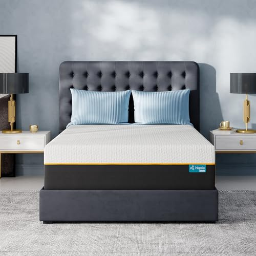 NAPSIE 12 Inch Full Mattress, Cooling Memory Foam Mattress in a Box, Full Size Mattress for Pressure Relief and Cool Sleep, Medium Plush, CertiPUR-US Certified